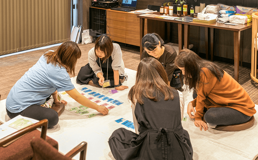 母親学級中のママさん